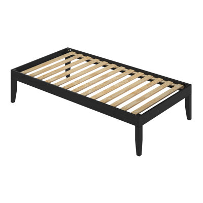 Marialana Contemporary Solid Wood Platform Bed with 13 Support Slats