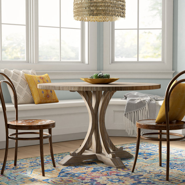 Dakota Fields Cilo Round Solid Wood Dining Table & Reviews - Wayfair Canada