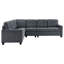 Canapé modulaire rembourré 4 pièces Ashland-1161575801