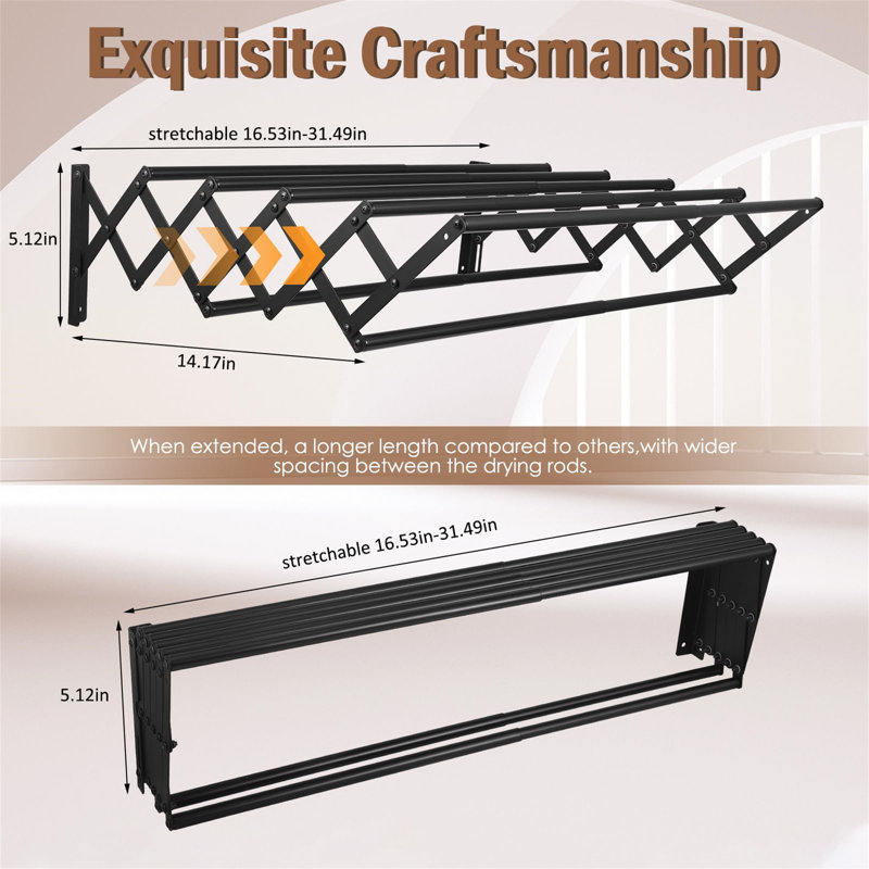 Stainless Steel Foldable Wall-Mounted Drying Rack