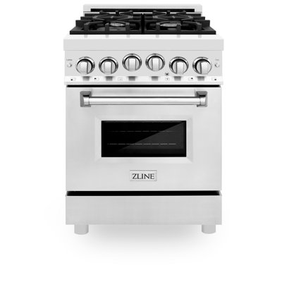 ZLINE 24" 2.8 cu. ft. Range with Gas Stove and Gas Oven in Fingerprint Resistant