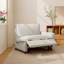 Chaise rembourrée en tissu de lin à un bras-141593734