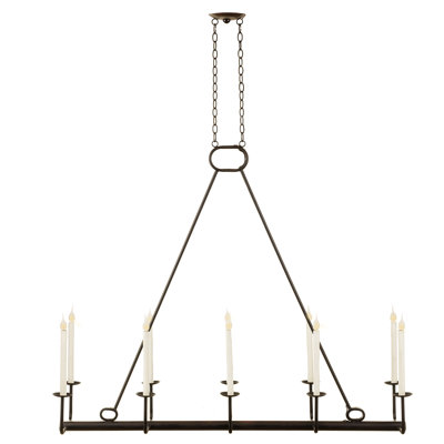 Elongated Round Bar Chandelier