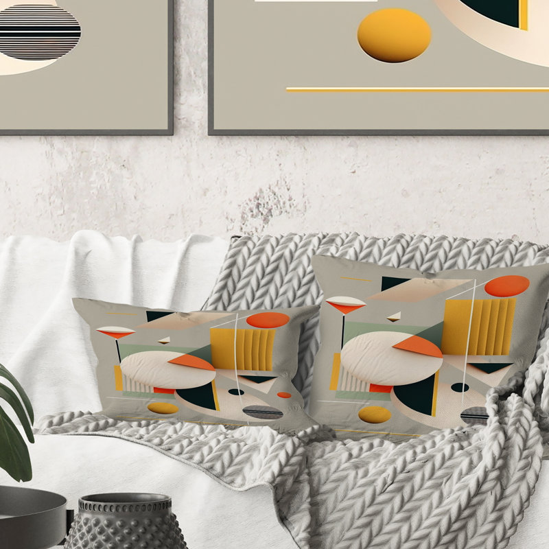 Coussin Minimal Bauhaus Dimensions III - Abstract