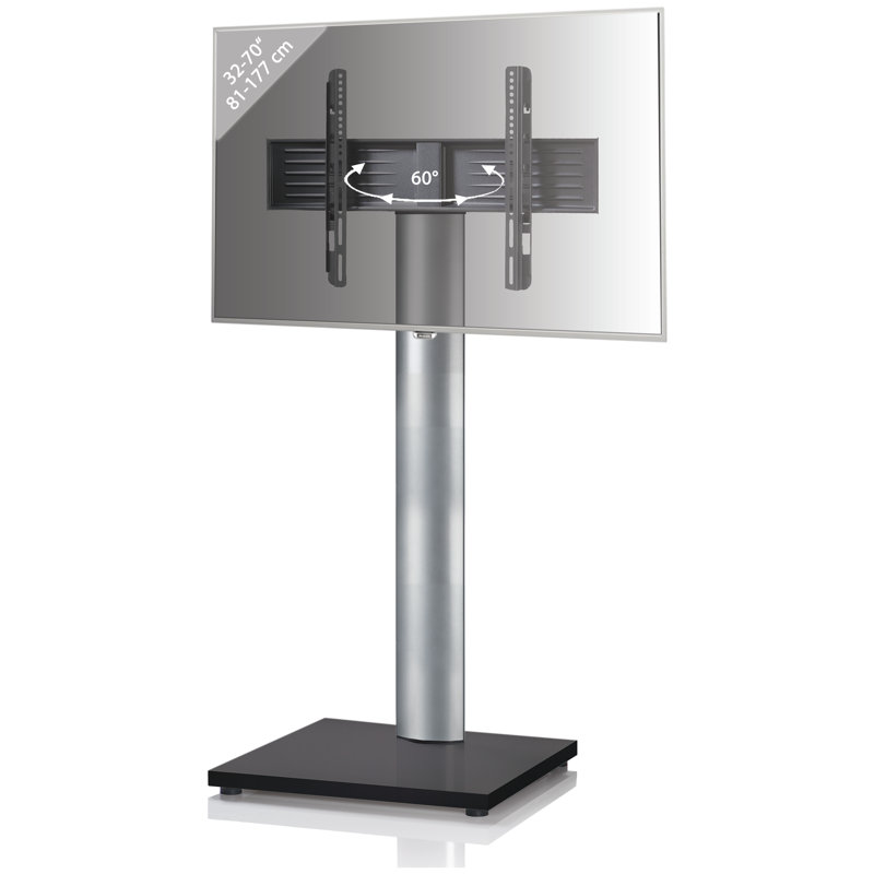 Platinum TV Stand, 174cm H x 68cm W x 54cm D, Black/White varnish