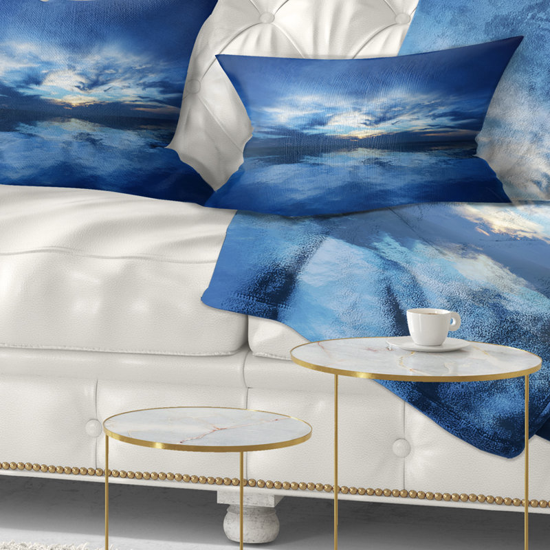 Coussins de seascape et de soleil ciel