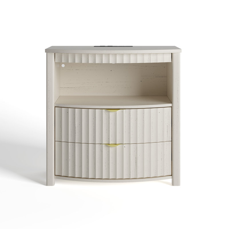 60cm W Bedside Table, White