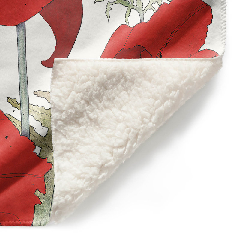 Couverture en sherpas 3 rouges, l 51 po x L 60 po