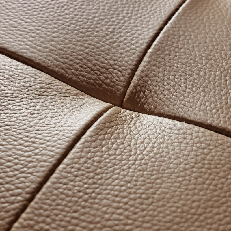 Genuine Leather and Foam Padding Upholstered Bench, 55"W, Brown