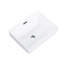 Lavabo de salle de bain semi-encastré rectangulaire en porcelaine blanche 16 "avec trop-plein KARAMAG pour salle de bain moderne