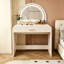 Table de coiffeuse 39 "avec miroir et miroir à écran tactile, coiffeuse avec tiroir pour chambre à coucher-1367767120