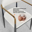 Ensemble de 2 chaises de salle à manger, chaises d'appoint de cuisine rembourrées en similicuir moderne, chaise de salle à manger de ferme avec repose-pieds