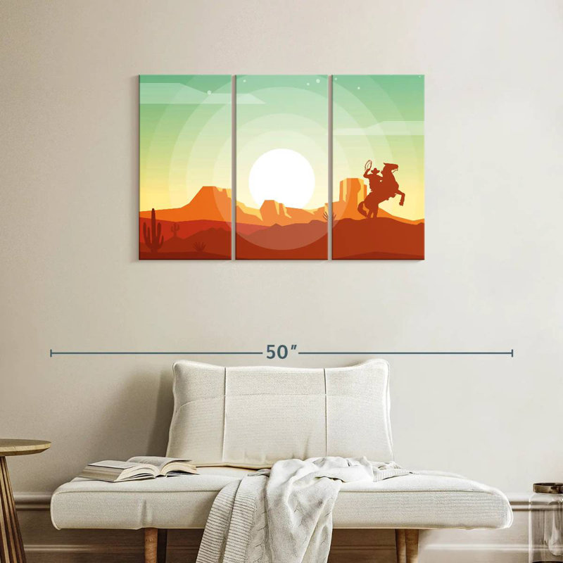 Lelar Western Desert, 24" H x 38" W