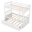 Lit superposé blanc pour lits jumeaux avec lit gigogne et tiroirs - option de sommeil pour lit simple