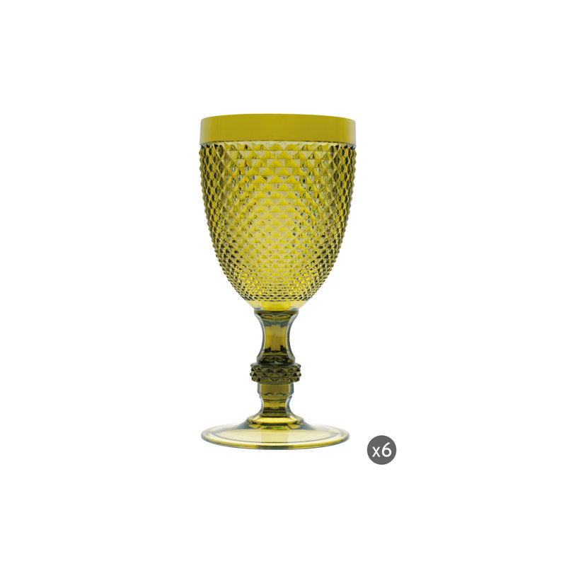Diamond 390ml Goblet Set, Green