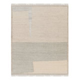 Rug & Kilim’S Flatweave Rug In Beige-Brown With Green & White Geometric Patterns