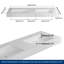 Lavabo de salle de bain mural double 59 po Medunjess, surface solide blanc mat, double lavabo mural-98387776-110982234