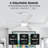 Vaczon 52" Smart Dimmable Ceiling Fan with 3CCT LED Lights, APP and Remote Control, 6-Speed Reversible DC Motor, Double-Sided Wood Blades, Timer, 6''/10'' Downrods-1858927502