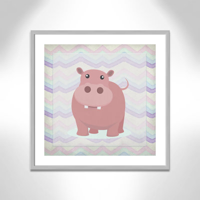 Pink Hippo Time' Wall Decal