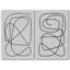 «Geimal Line» Mid-Century Geometric Spiral Collage Abstract Shapes Minimal Contemporary Zen on Canvas, 2 pièces-92285186-92285185