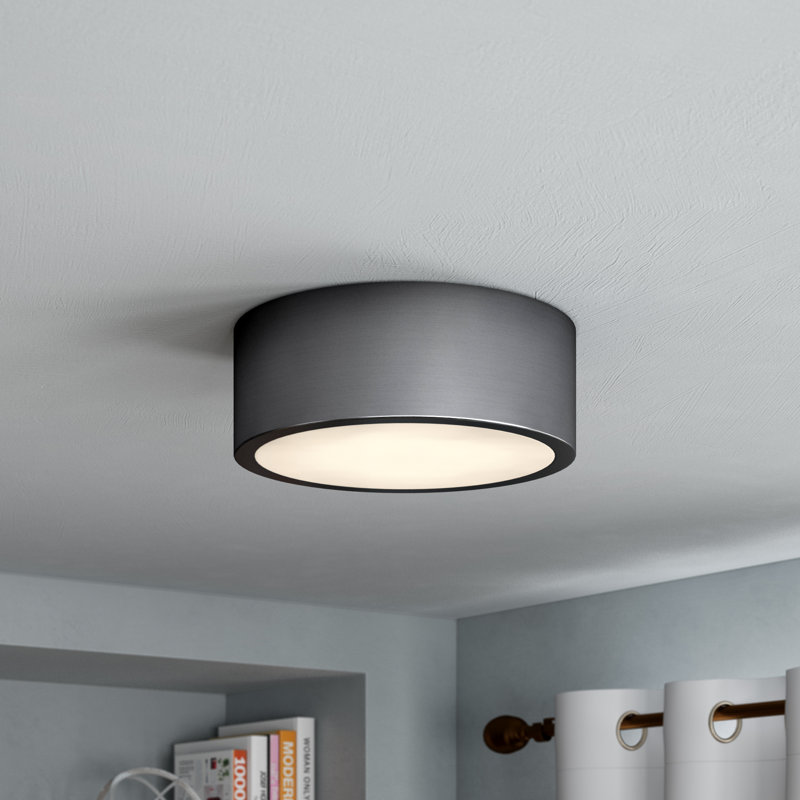 Plafonnier encastré à DEL 1 lumière 11,03 po minier, Noir