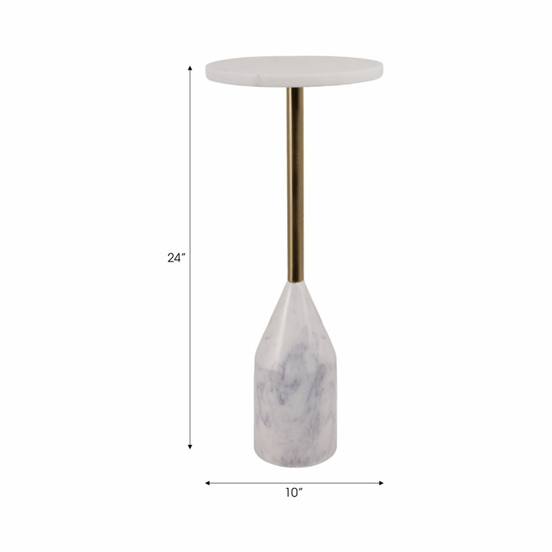 24" Vanzella Marble Accent Table