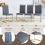 Ensemble de table de salle à manger moderne 63 po avec chaises en cuir de polyuréthane, base en panneau de fibres à densité moyenne en U-116376090-116446159