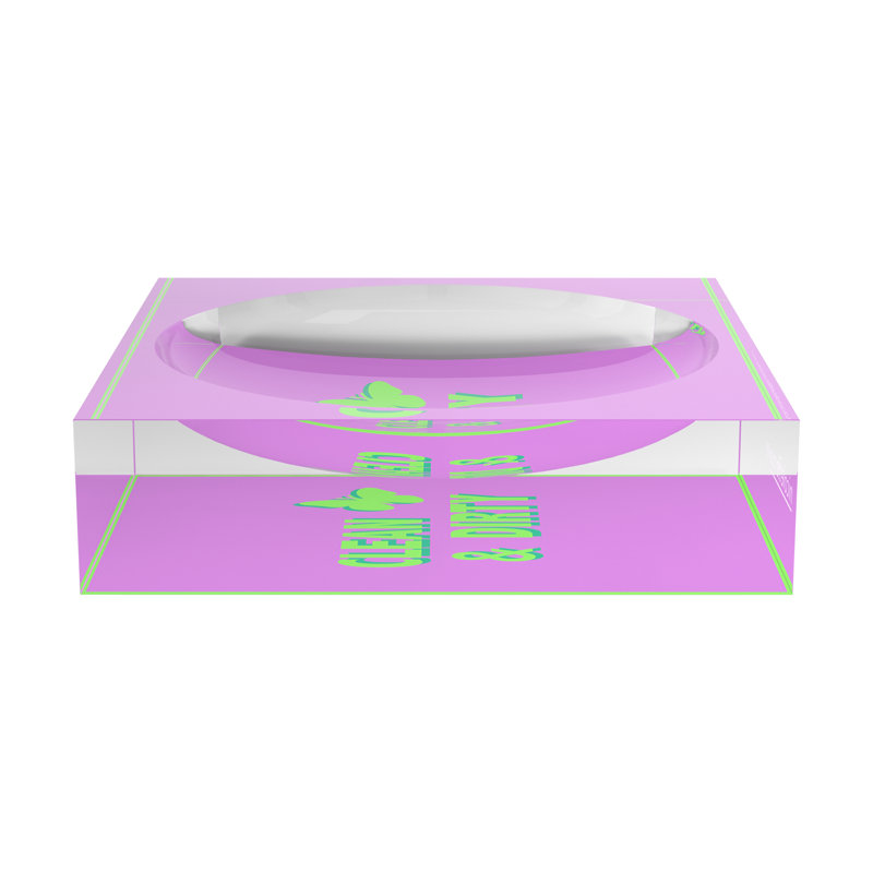 Decorative Tray, Lime Lilac, 6"W x 6"D x 2"H