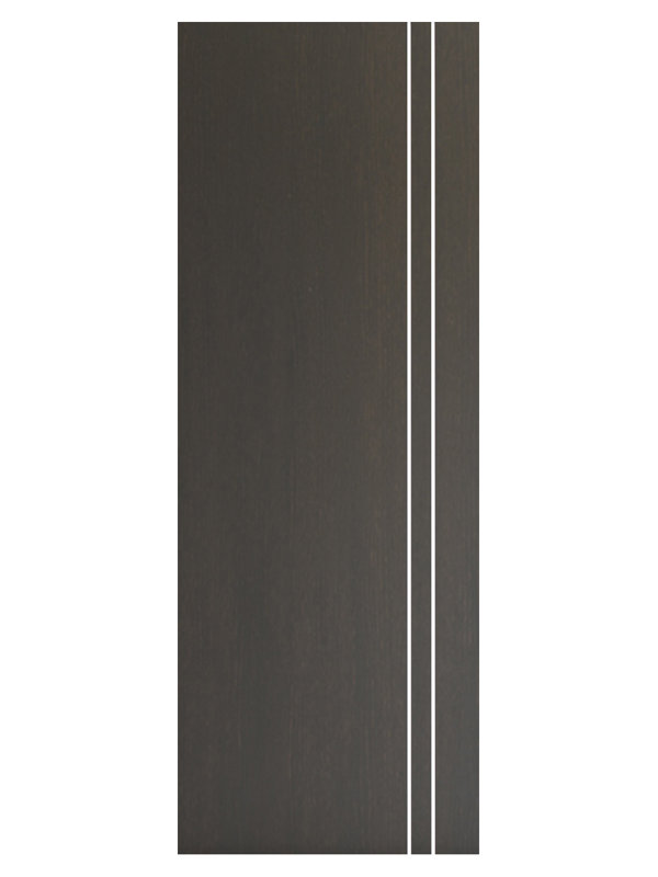 Dalle de porte intérieure stratifiée moderne HG-002VR seulement, Chêne du Japon, 24 po x 96 po