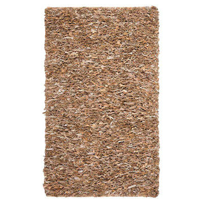 Leather Shag Hand Knotted Leather Rug