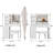 Large Vanity Table With LED Mirror And Stool, 3-Color Lighting Modes, Multi-Layer Storage Dresser Cabinet-322851434