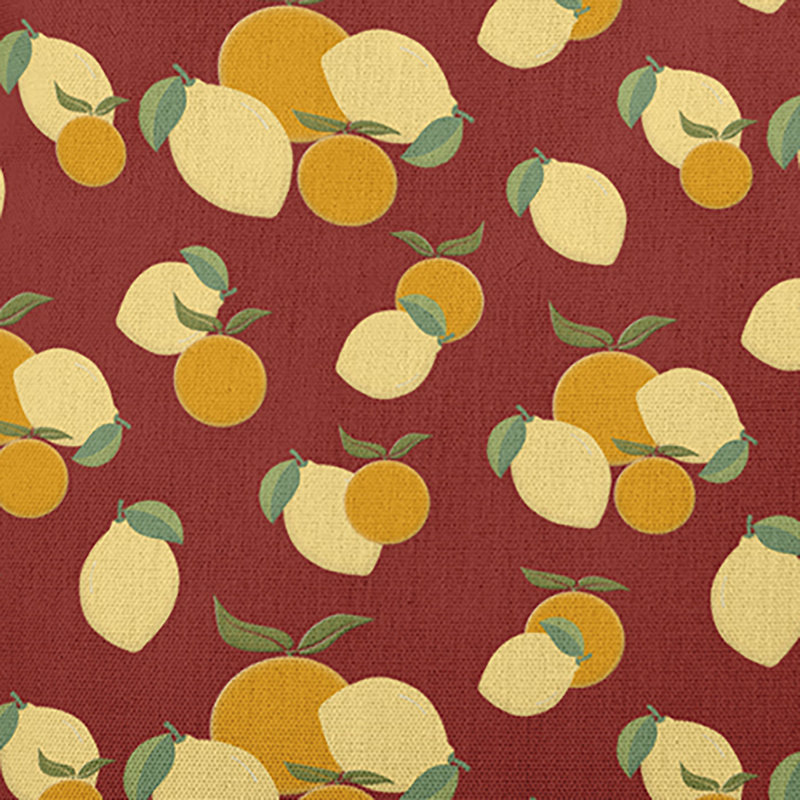  Housse et insert de coussin décoratif en polyester pour intérieur / extérieur E par Design, Bourgogne / jaune clair / orange