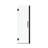 24-25 in.W x 72 in.H Hinged Frameless Shower Door with SGCC certified Tempered Glass,Matte Black-125977575