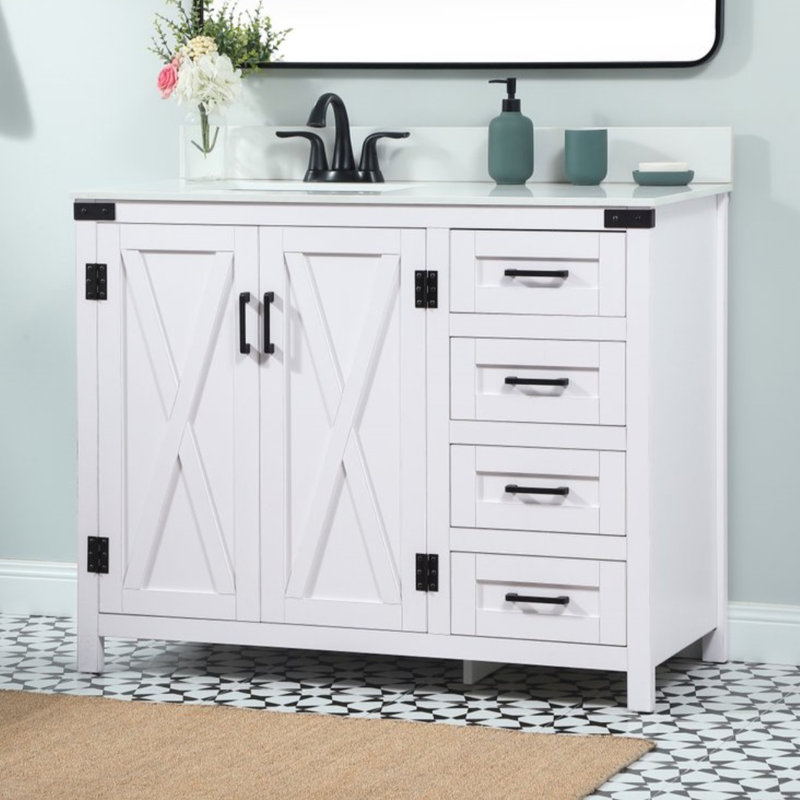 Ensemble de meuble-lavabo simple 42 po Slayton, Blanc