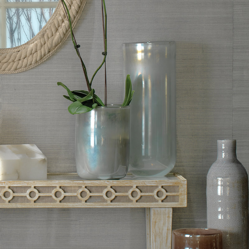 Metallic Opal Handblown Glass Table Vase