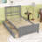 Twin Size Wood Platform Bed with Storage Drawers and Headboard-1867630476