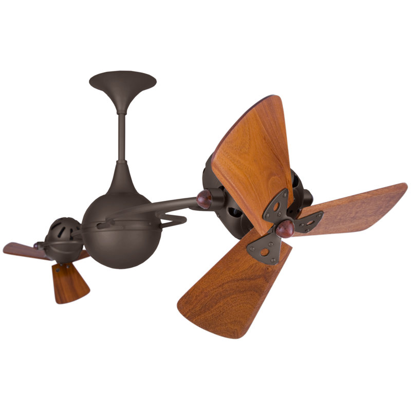 62" Italo Ventania 3 Blade Ceiling Fan, Bronzette