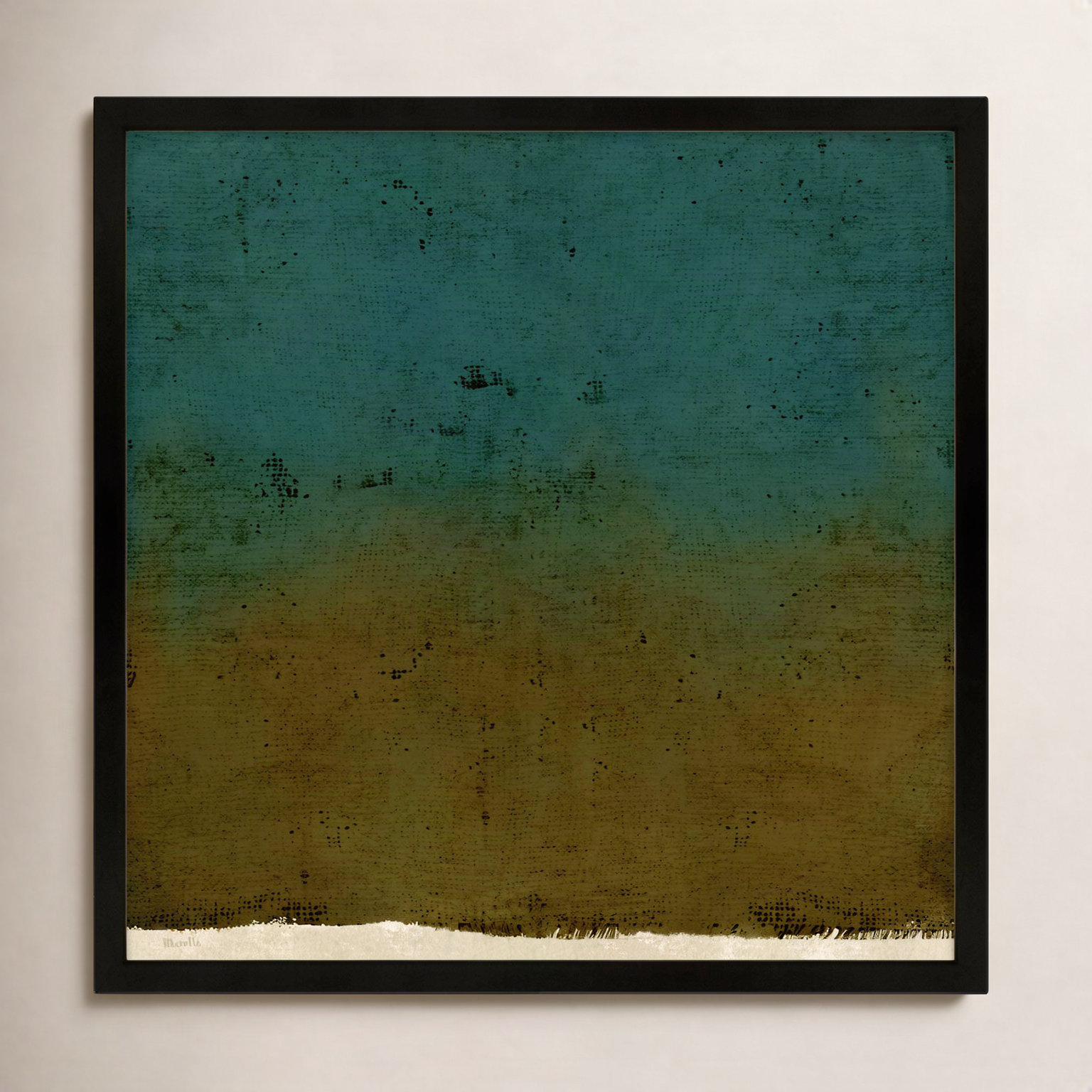 Pond 1 by Marco Marella for Studio M - Framed Wall Art, 36" H x 36" W, Canvas, White