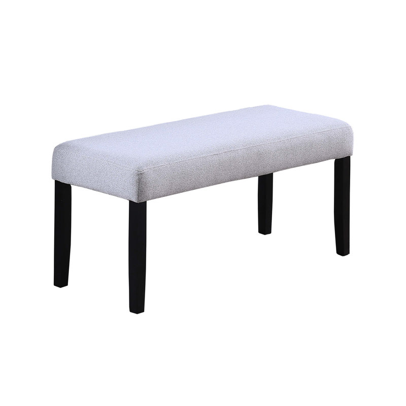 Banc de salle à manger rembourré classique en tissu doux gris anthracite 1pc Classic