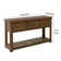 Console Ally, 3 tiroirs, tablette à lattes, bois brun, 54 po