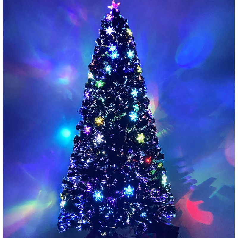 Lighted Artificial Fir Christmas Tree, 6'