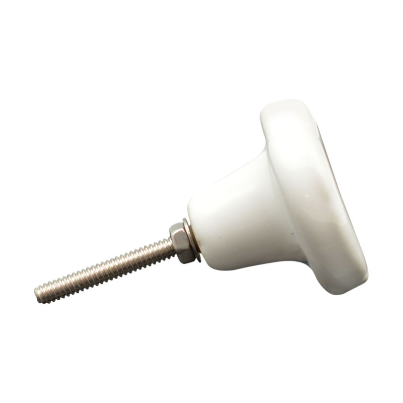 Nicola Spring - Ceramic Cabinet Knobs, White 