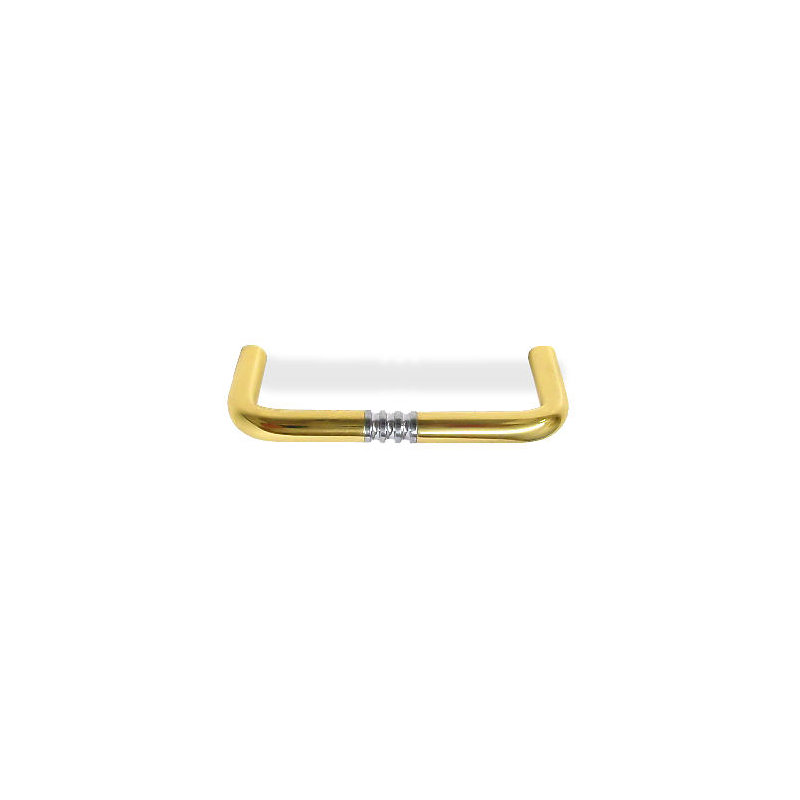 3" Chrome Bands Pull Solid Polished Brass