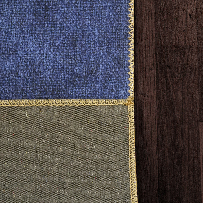 Trym Blue Area Rug, Rectangle 5' x 7'