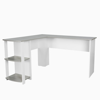 Aureliana L-Shaped Steel Writing Desk