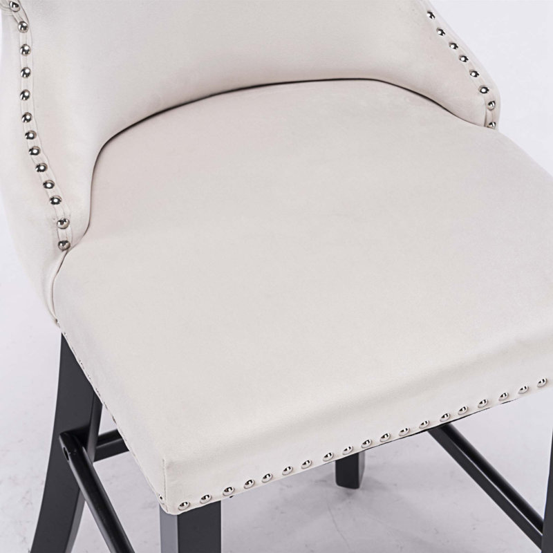 Tabouret de comptoir à oreilles 26,6 po, Beige