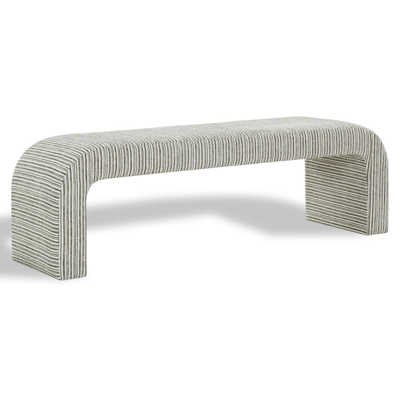 Banc rembourré 62 po Daine, Green / Beige