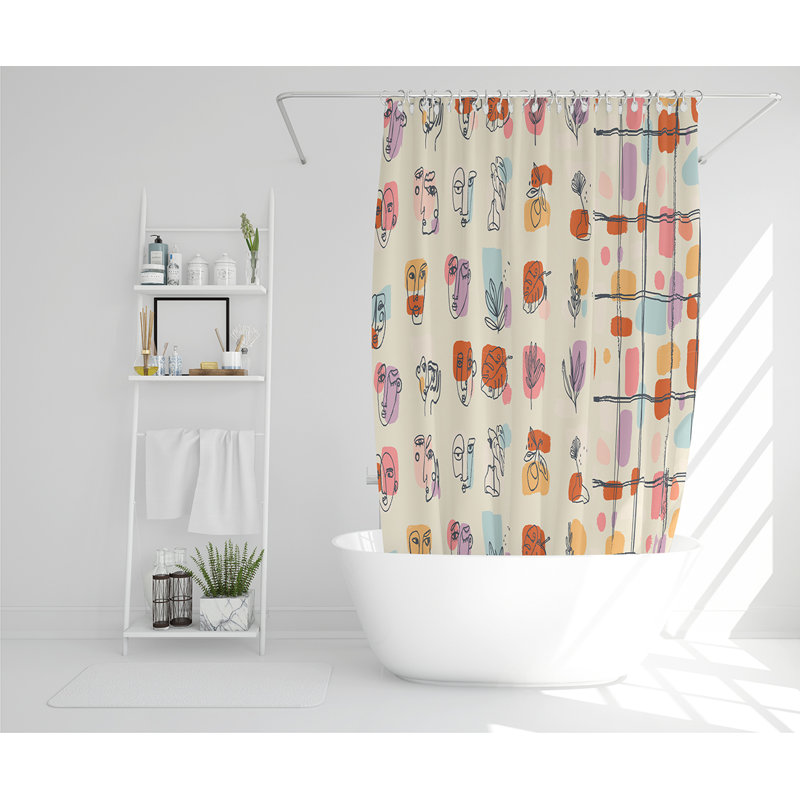 Ellara 13 Piece Polyester Shower Curtain Set