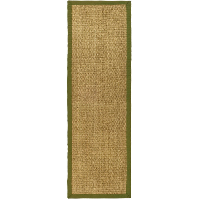 Auckland Bamboo Slat/Seagrass Natural/Olive Area Rug