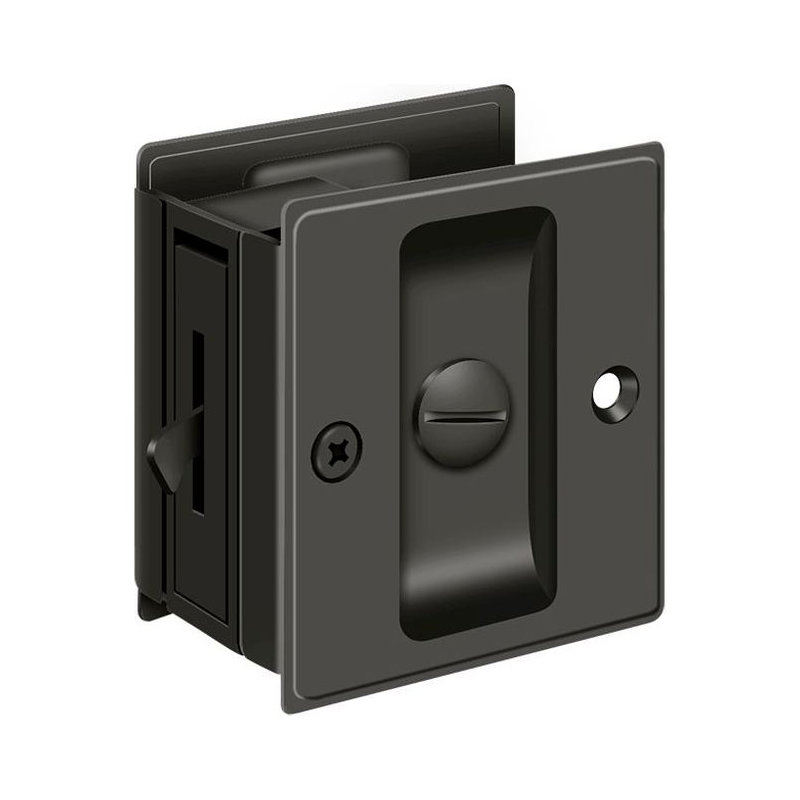 Brass Pocket Door Hardware, Oil-Rubber Bronze